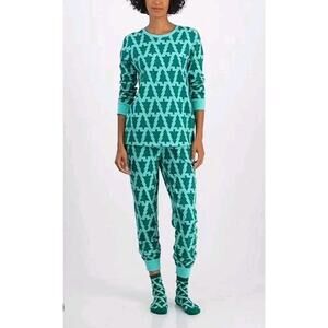 Holiday LaneWomen's Trees Cotton Matching Family Pajamas Set NWT Size XL